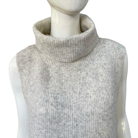Aritzia Community Wool Yak Blend Gray Sleeveless Knit Cowl Neck Sweater Small - Picture 11 of 11
